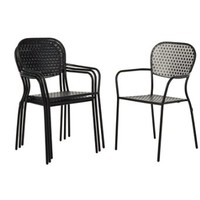 Chaise de projet en acier noir | par 4