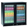 Bartscher Backbar-Kühler | Schwarz | 2 Glastüren | 220L