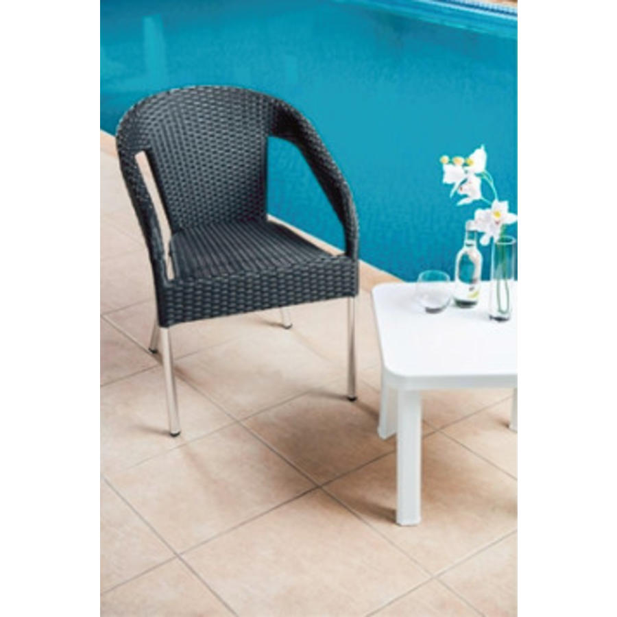 Chaises de luxe en rotin noir | ensemble de 4 pièces