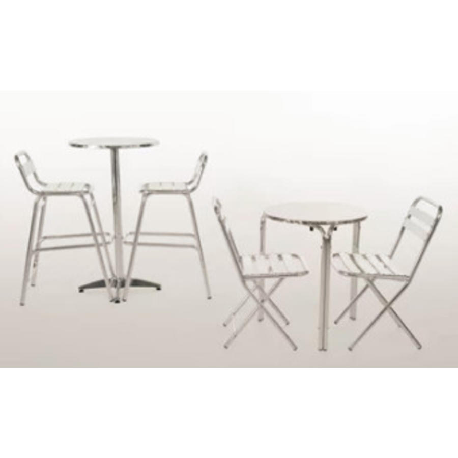Tables empilables en acier inoxydable | 60 cm