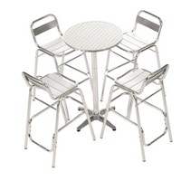 Table haute ronde en aluminium | 60 cm