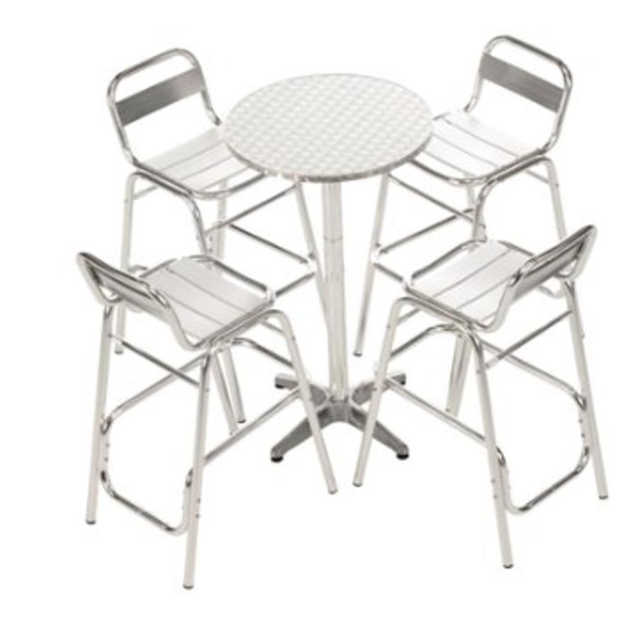 Aluminum Standing Table Round | 60 cm