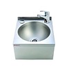 HorecaTraders Lavabo Robinet simple | Acier inoxydable 304 | 33,3 (h) x 38,4 (l) x 13,8 (p) cm