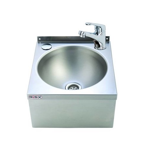  HorecaTraders Washbasin Single tap | stainless steel 304 | 33.3(h)x38.4(w)x13.8(d)cm 