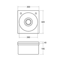 Wasbak Enkele kraan | RVS 304 | 33,3(h)x38,4(b)x13,8(d)cm