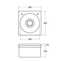 Wasbak Dubbele kraan | RVS 304 | 30 x 32 x 19,5 cm