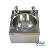 HorecaTraders Lavabo Robinet double | Acier inoxydable 304 | 30 x 32 x 19,5 cm