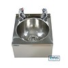 HorecaTraders Washbasin Double tap | stainless steel 304 | 30 x 32 x 19.5 cm