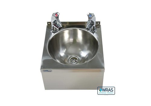  HorecaTraders Lavabo Robinet double | Acier inoxydable 304 | 30 x 32 x 19,5 cm 
