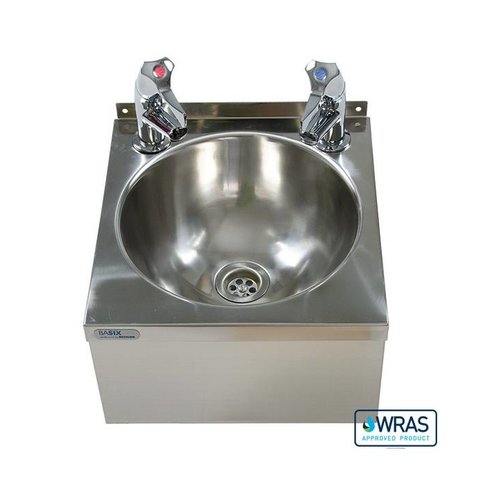  HorecaTraders Washbasin Double tap | stainless steel 304 | 30 x 32 x 19.5 cm 