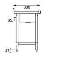 Stainless Steel Sink | Sink Left | 100x60x90 cm