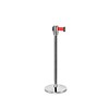 Saro Barrier post chrome with red drawstring - 1.8 Meter