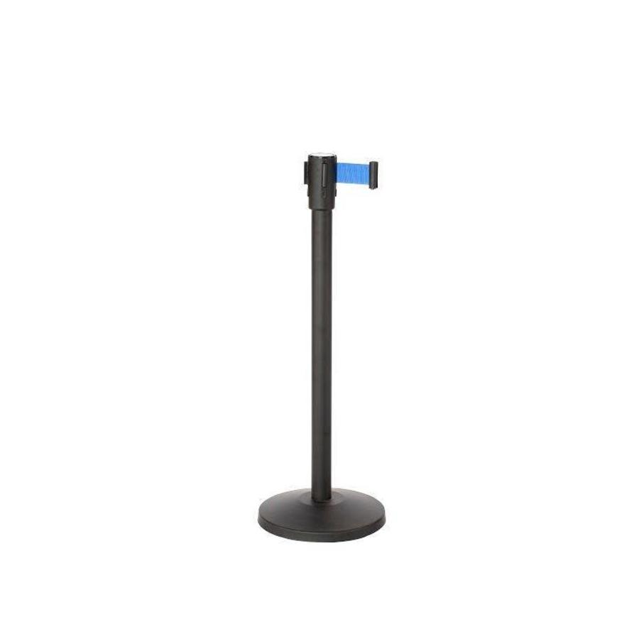 Black bollard with blue stripe | BEST SELLING
