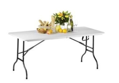  Saro Table pliante Blanche | 184 cm 