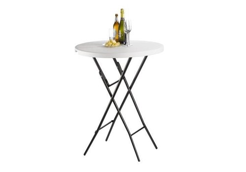  Saro Table haute pliante blanche | 80 x 110 cm 