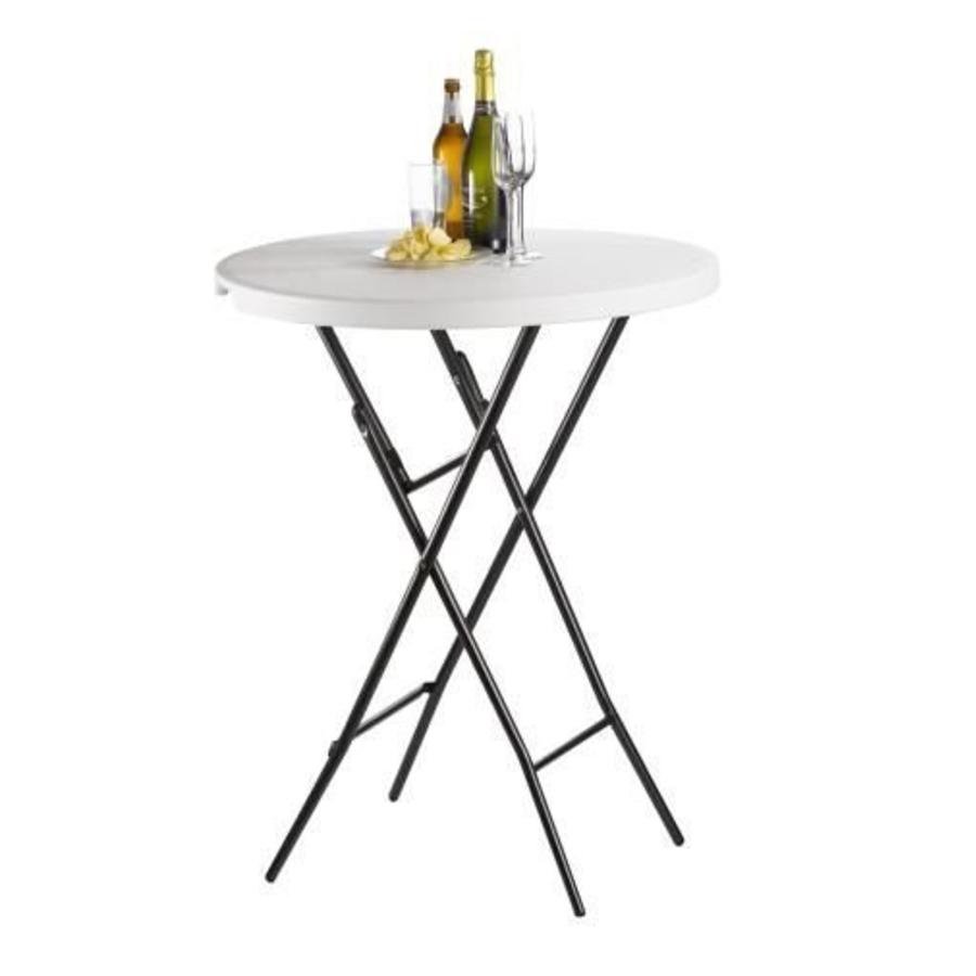 Foldable High Table White | 80 x 110 cm
