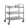 Saro Chariot de service et de débarrassage | acier inoxydable | 94(h)x86x54cm