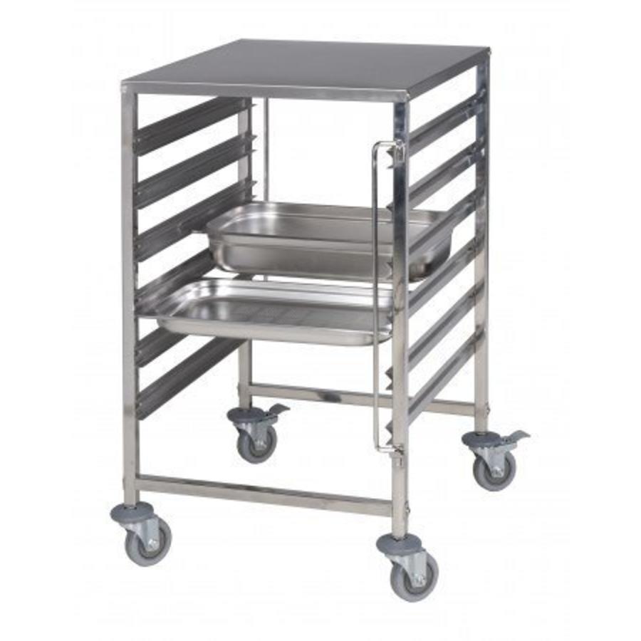 Stainless steel Regaalwagen 6 x GN 2/1 | 65x53cm