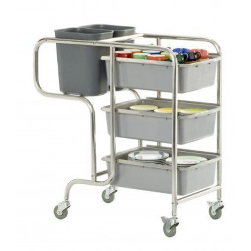  Saro Clearing trolley including bins | PLEASE NOTE 2 YEAR WARRANTY 