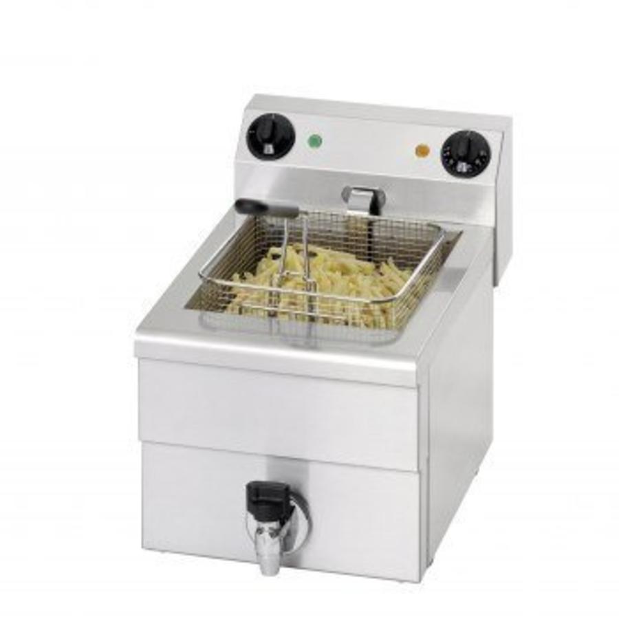 Deep fryer with drain 1 x 10 liters with 2 year warranty