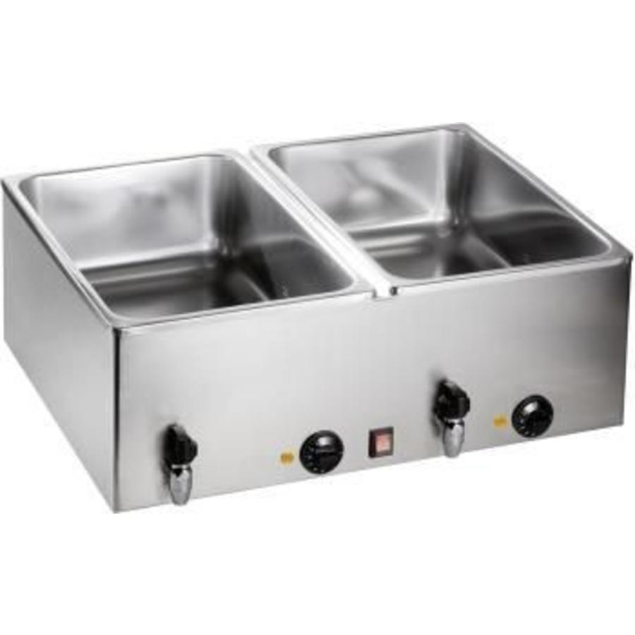 Doppel-Bain-Marie mit Hahn - 2 Jahre Garantie