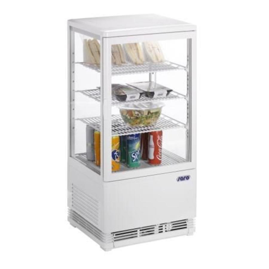 Mini refrigerated display case with 3 grids