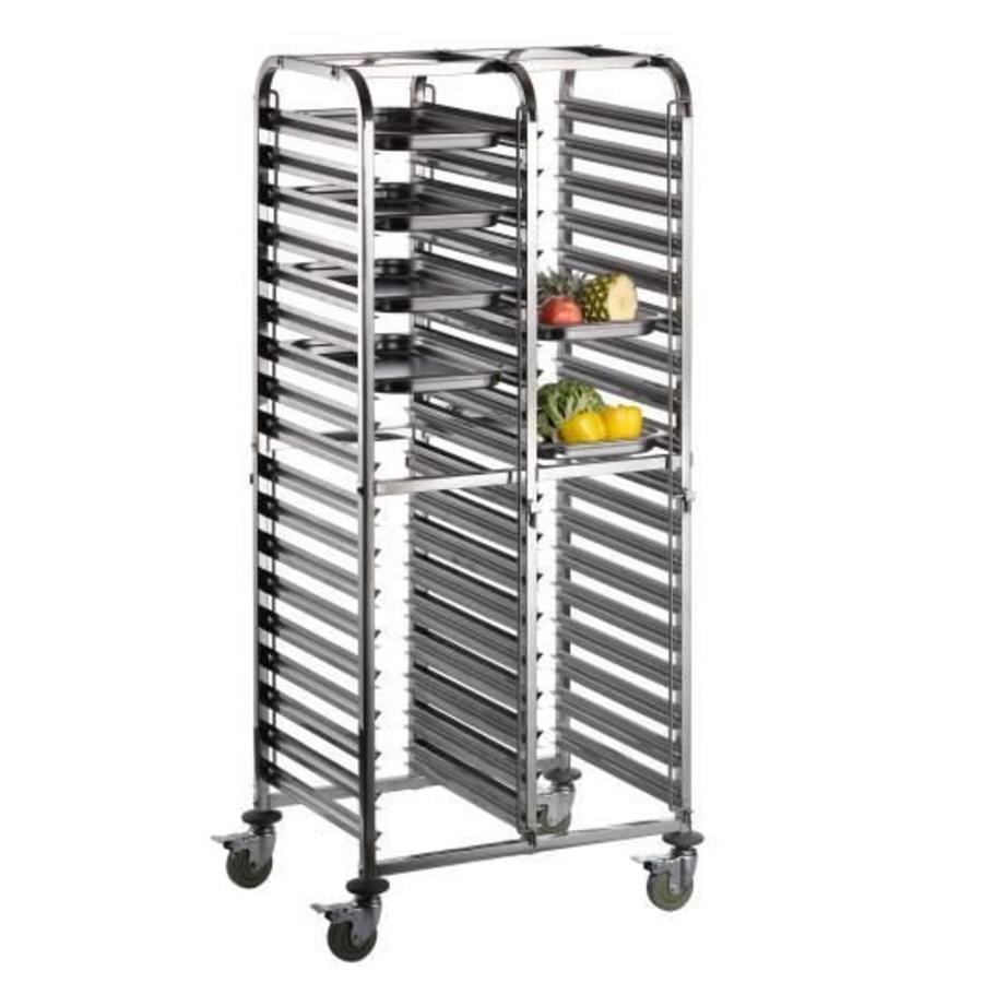 Shelving trolley with 36 plates | 60 x 40 cm