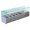 Saro Top-mounted refrigerated display case 6 x 1/4 GN | 140x33.5x (h) 43.5 xm