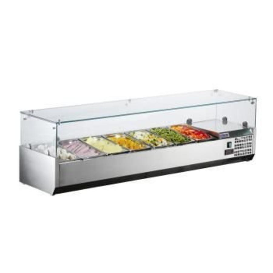Set-up refrigerated display case 7x 1/4 GN | Static cooling