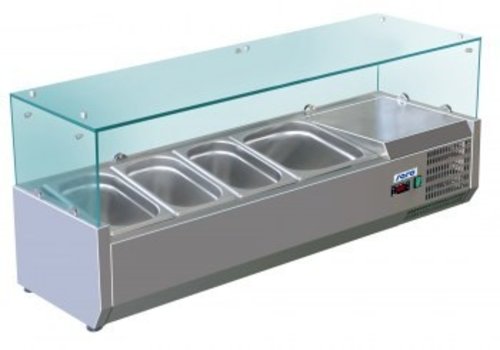  Saro Top-mounted refrigerated display case 3 x 1/3 + 1 x 1/2 GN 