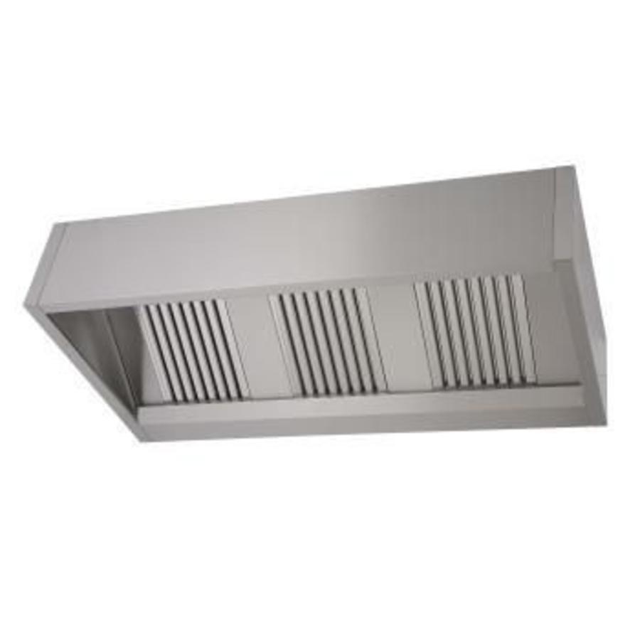 Catering cooker hoods stainless steel | 150 x 90 x (h) 40 cm