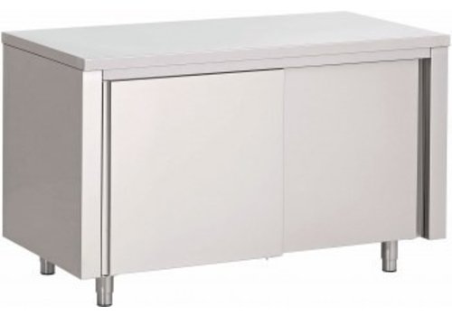  Saro Armoire à outils avec portes coulissantes en acier inoxydable | 120x70x(H)85cm 