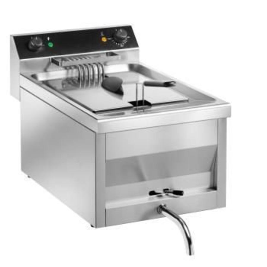Electric fryer with drain 1 x 12 liters