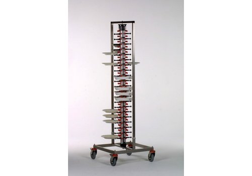  Saro Égouttoir à assiettes avec roulettes | 84 plaques 