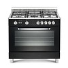HorecaTraders Cuisinière à gaz avec four électrique | 5 brûleurs