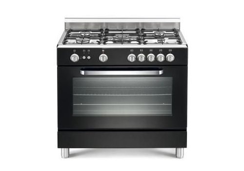  HorecaTraders Gas Stove with an Electric Oven | 5 Burners 