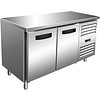 Saro Établi réfrigéré en acier inoxydable | 136 x 70 x 89/95 cm