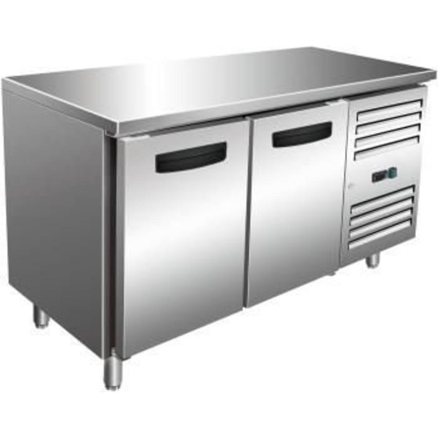 Gekoelde werkbank RVS | 136 x 70 x 89/95 cm