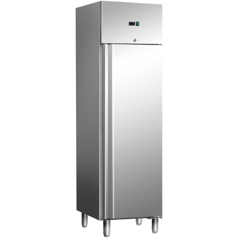 Réfrigérateur en acier inoxydable de 350 litres avec 3 grilles