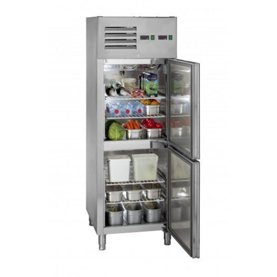 Réfrigérateur congélateur professionnel | acier inoxydable | Porte à fermeture automatique | 68x83x201 cm