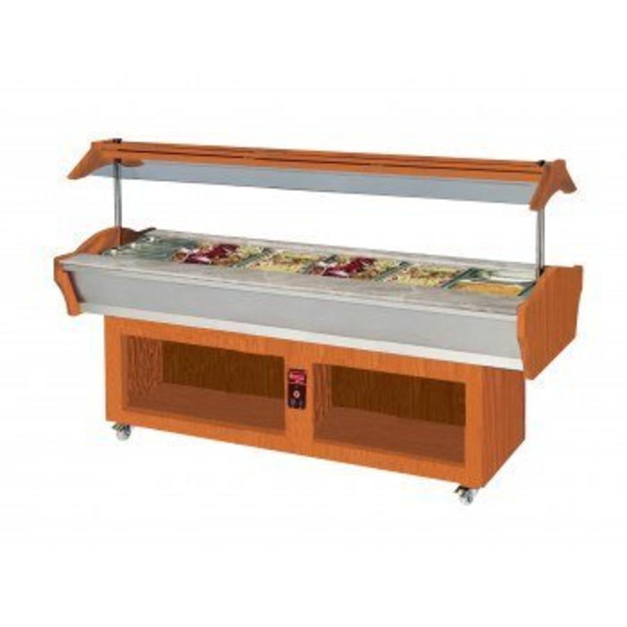 Buffet îlot chauffant Modèle AMINA 6 Noyer