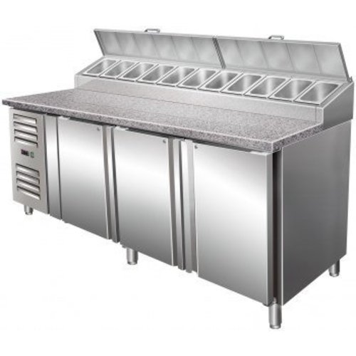  Saro Établi à pizza avec 3 portes | Grilles de 60x40 cm 