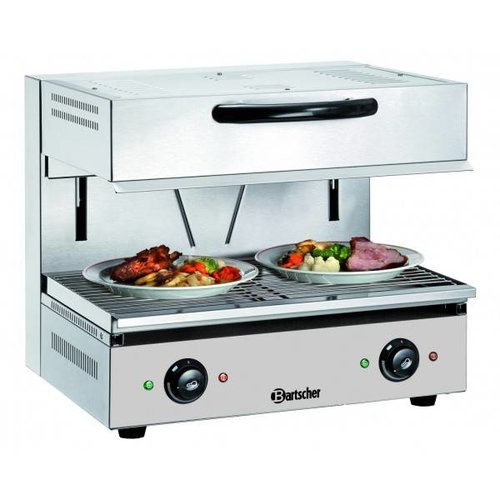  Bartscher Stainless Steel Salamander | 2 Heating Zones 