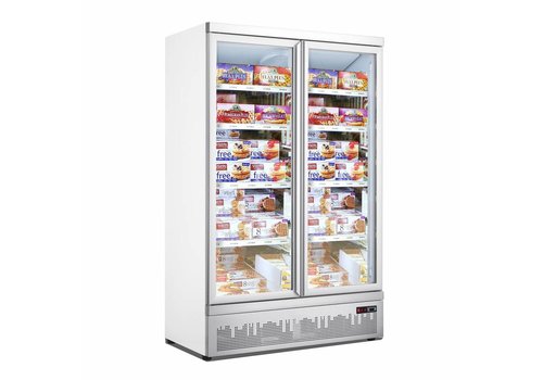  Combisteel Freezer | 2 Glass doors | 1000L 