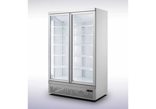  Combisteel Réfrigérateur mural | 2 portes vitrées | 1000L 