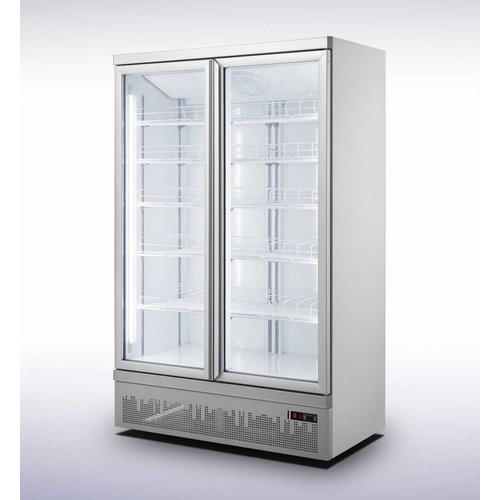  Combisteel Wall-mounted refrigerator | 2 Glass doors | 1000L 