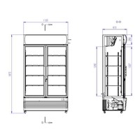 Kühlschrank | 2 Glastüren | 670L