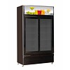 Combisteel Fridge Black Glass Sliding Doors | 780L