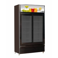 Fridge Black Glass Sliding Doors | 780L