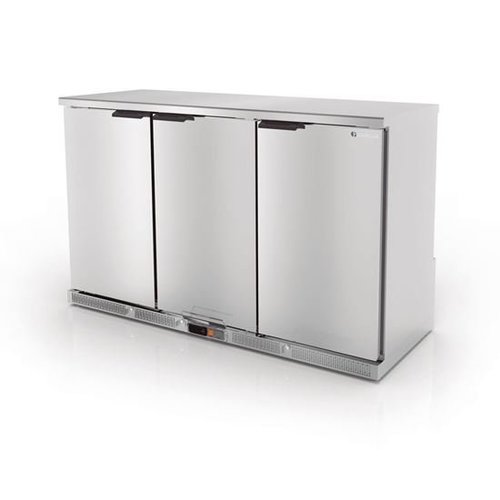  Coreco Backbar | geforceerde koelkast| RVS | 3 Deurs 